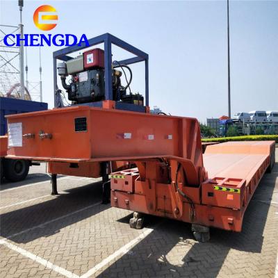4 ejes 80-100 toneladas desmontable lowbed trailer